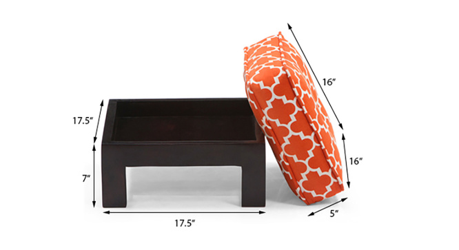 Tribal Coffee Table Set (Ebony Morocco Lattice Rust)
